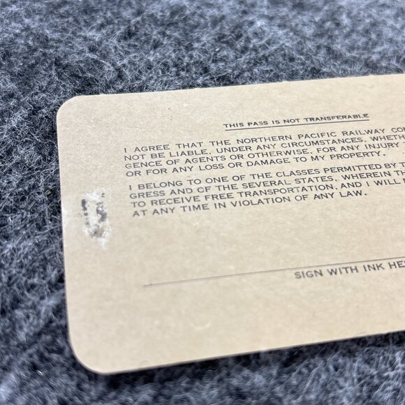 1923 Northern Pacific Railroad Pass #L2693 Railroad Passenger Agent - Picture 5 of 8